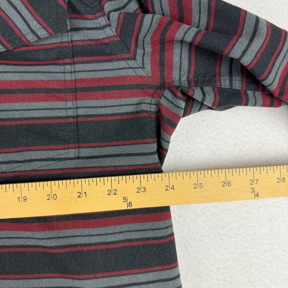 Duluth Trading Co Men's Striped Button Down Shirt - Red and Gray - Picture 4 of 11
